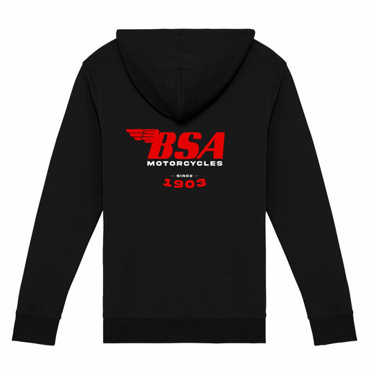Sweat-shirt noir zippé BSA Motorcycles