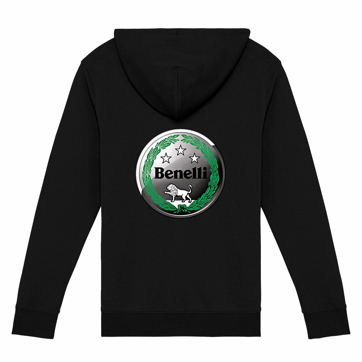 Sweat-shirt noir zippé Benelli