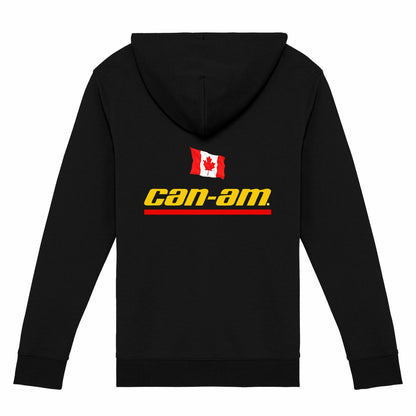 Sweat-shirt noir zippé Can Am