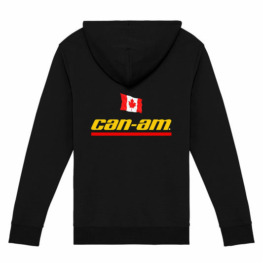 Sweat-shirt noir zippé Can Am
