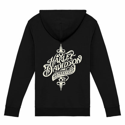 Sweat-shirt noir zippé Harley-Davidson