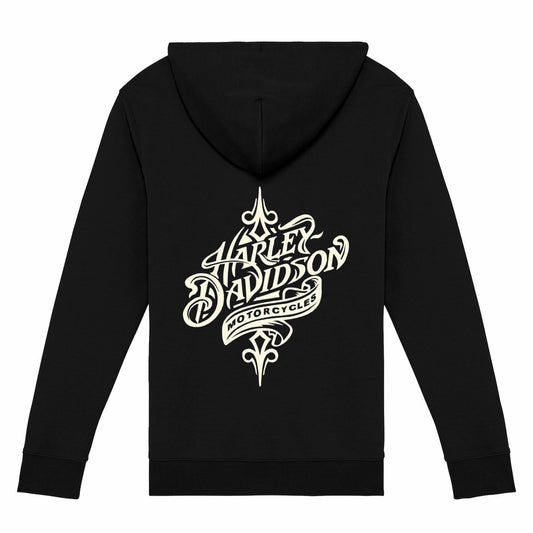 Sweat-shirt noir zippé Harley-Davidson
