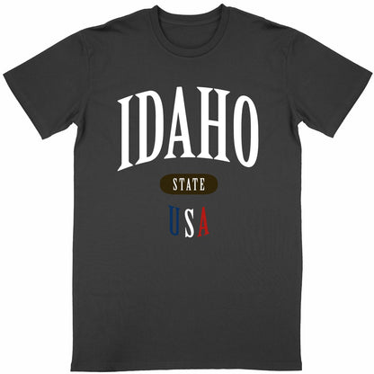 T-shirt noir unisexe manches courtes U.S. 50 States
