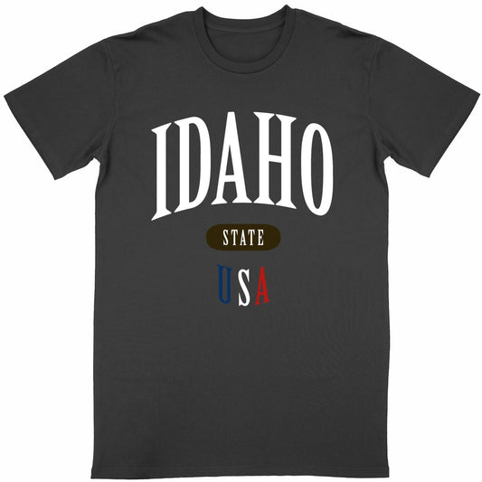 T-shirt noir unisexe manches courtes U.S. 50 States