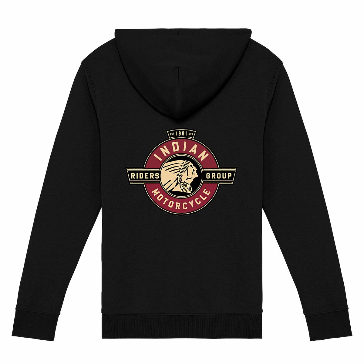 Sweat-shirt noir zippé Indian Motorcycle