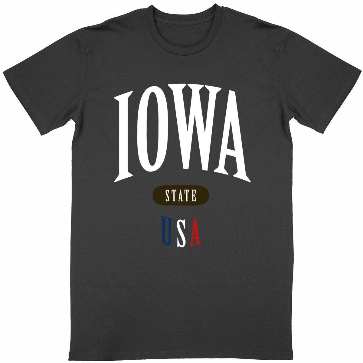 T-shirt noir unisexe manches courtes U.S. 50 States