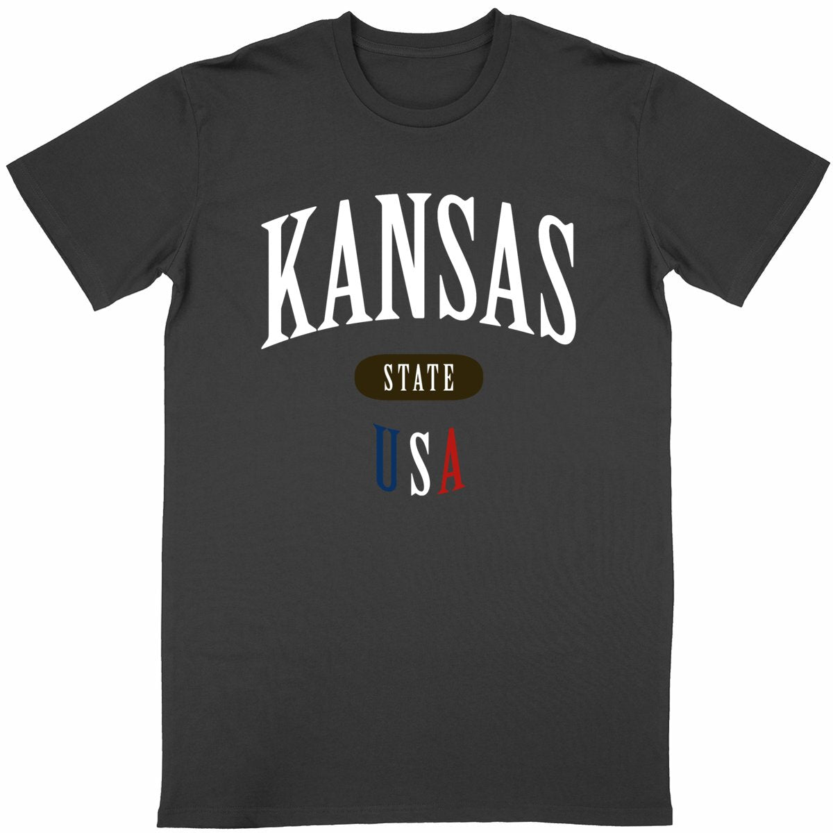 T-shirt noir unisexe manches courtes U.S. 50 States