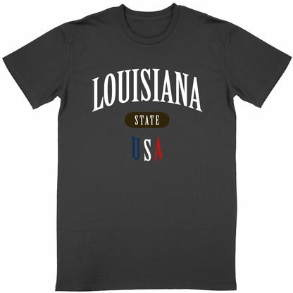 T-shirt noir unisexe manches courtes U.S. 50 States