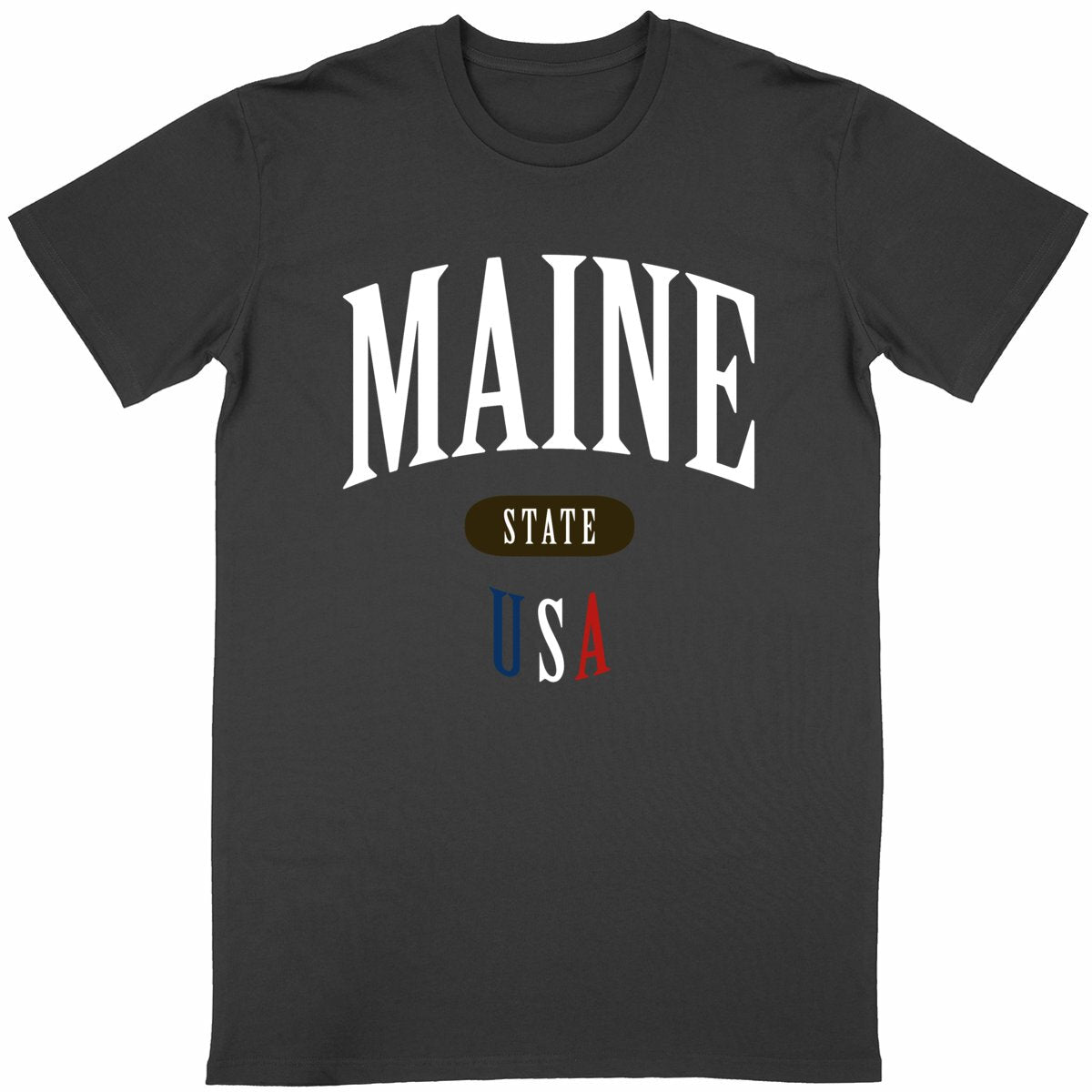 T-shirt noir unisexe manches courtes U.S. 50 States