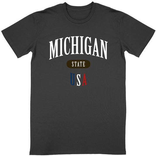 T-shirt noir unisexe manches courtes U.S. 50 States