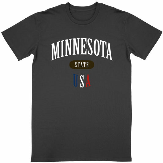 T-shirt noir unisexe manches courtes U.S. 50 States