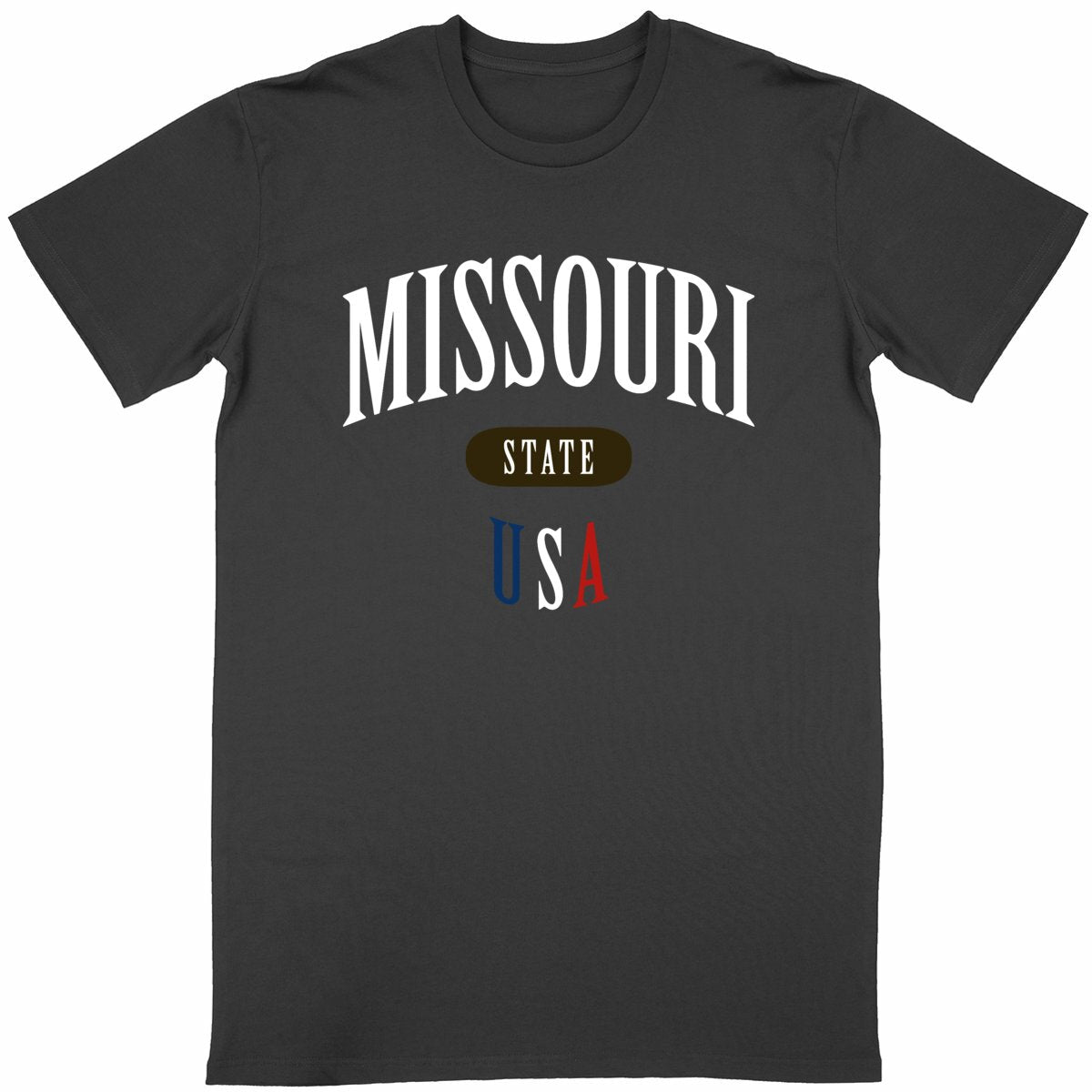 T-shirt noir unisexe manches courtes U.S. 50 States