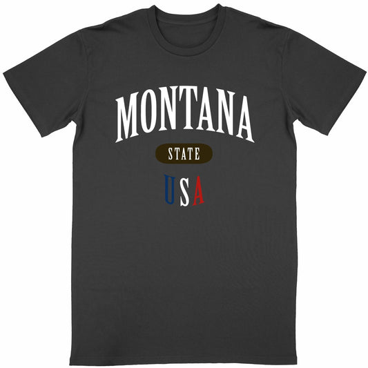 T-shirt noir unisexe manches courtes U.S. 50 States