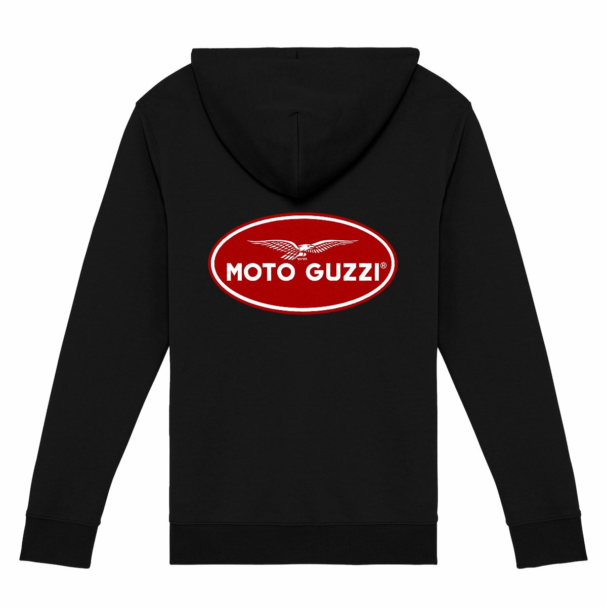 Sweat-shirt noir zippé Moto Guzzi