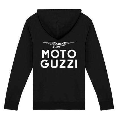 Sweat-shirt noir zippé Moto Guzzi