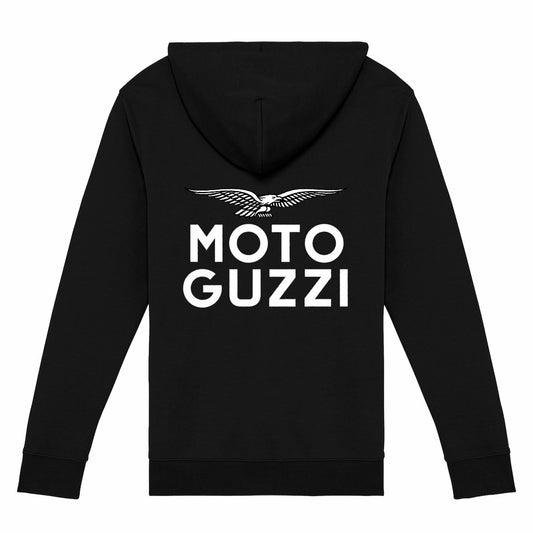 Sweat-shirt noir zippé Moto Guzzi