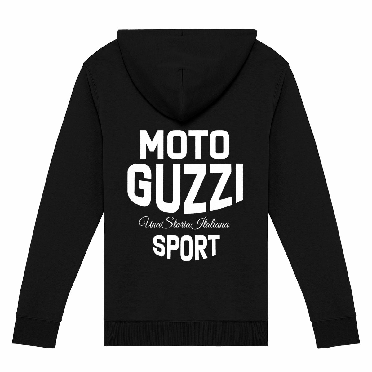 Sweat-shirt noir zippé Moto Guzzi