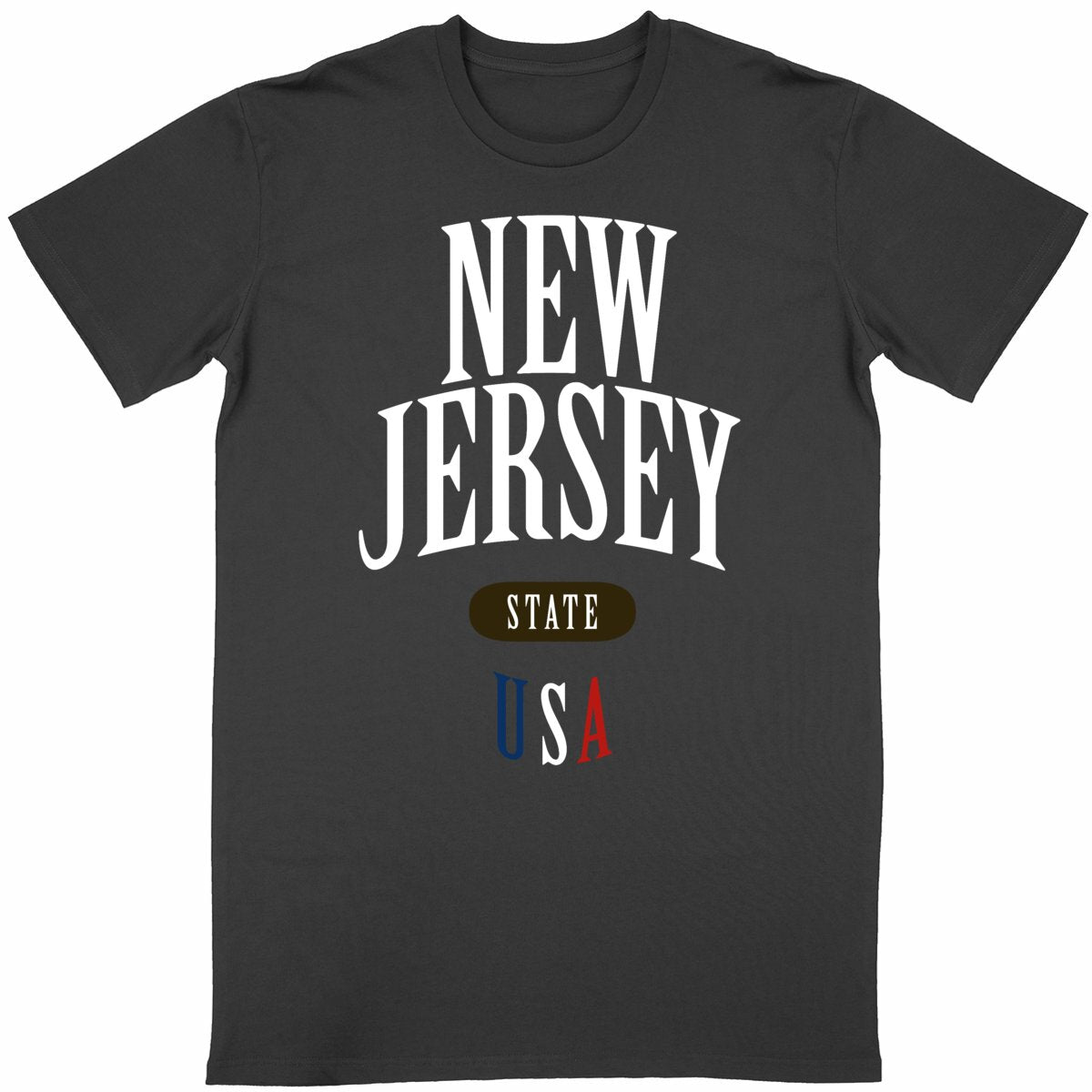 T-shirt noir unisexe manches courtes U.S. 50 States