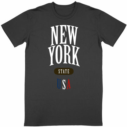 T-shirt noir unisexe manches courtes U.S. 50 States