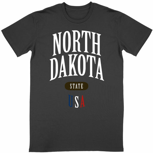 T-shirt noir unisexe manches courtes U.S. 50 States