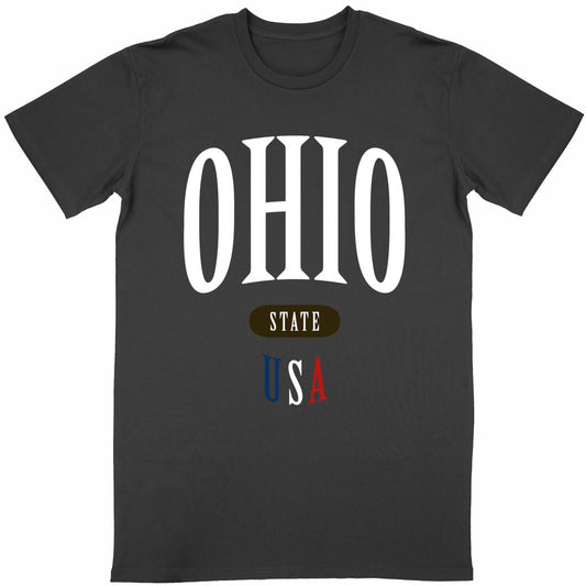 T-shirt noir unisexe manches courtes U.S. 50 States