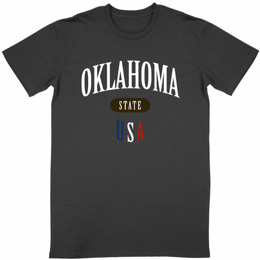 T-shirt noir unisexe manches courtes U.S. 50 States
