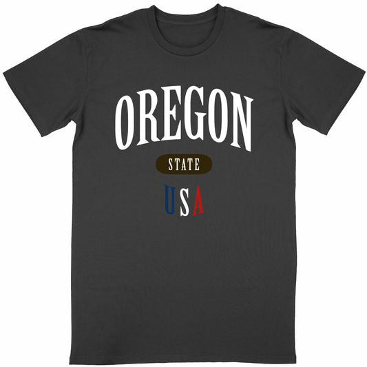 T-shirt noir unisexe manches courtes U.S. 50 States