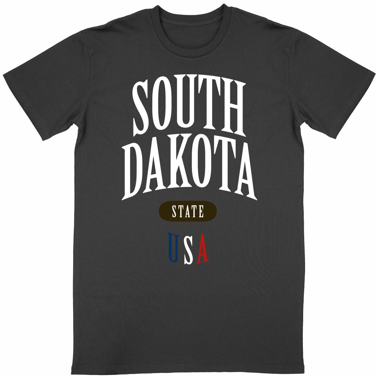 T-shirt noir unisexe manches courtes U.S. 50 States