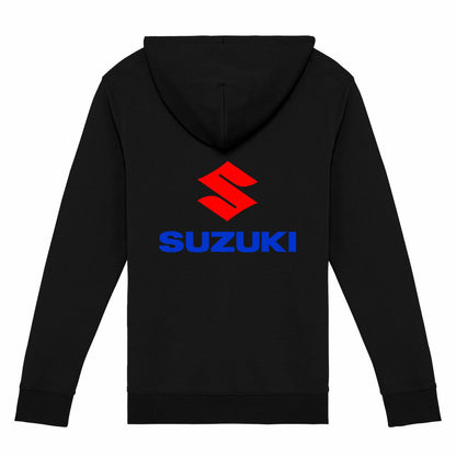 Sweat-shirt noir zippé Suzuki