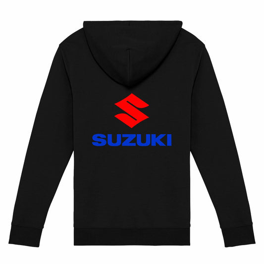 Sweat-shirt noir zippé Suzuki