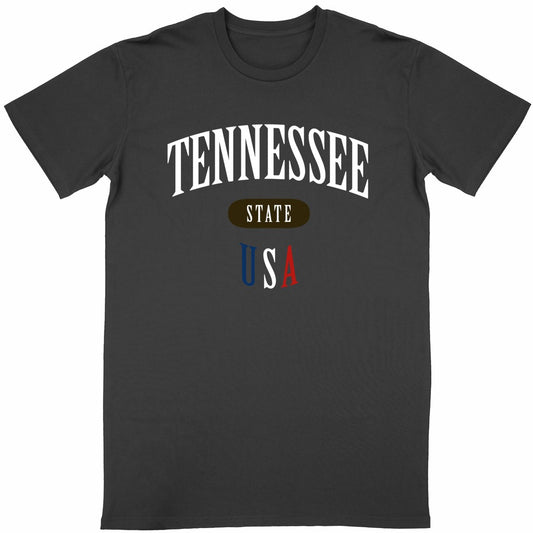 T-shirt noir unisexe manches courtes U.S. 50 States