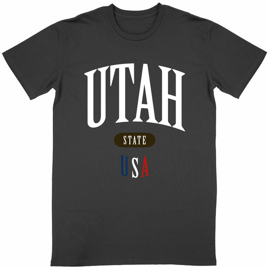 T-shirt noir unisexe manches courtes U.S. 50 States