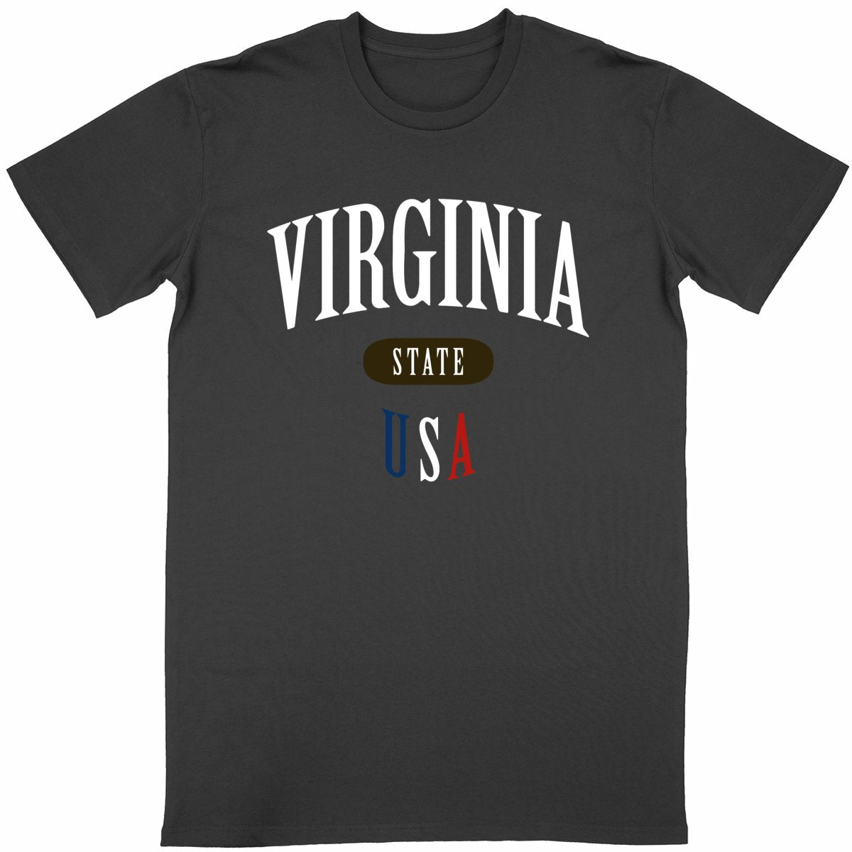 T-shirt noir unisexe manches courtes U.S. 50 States