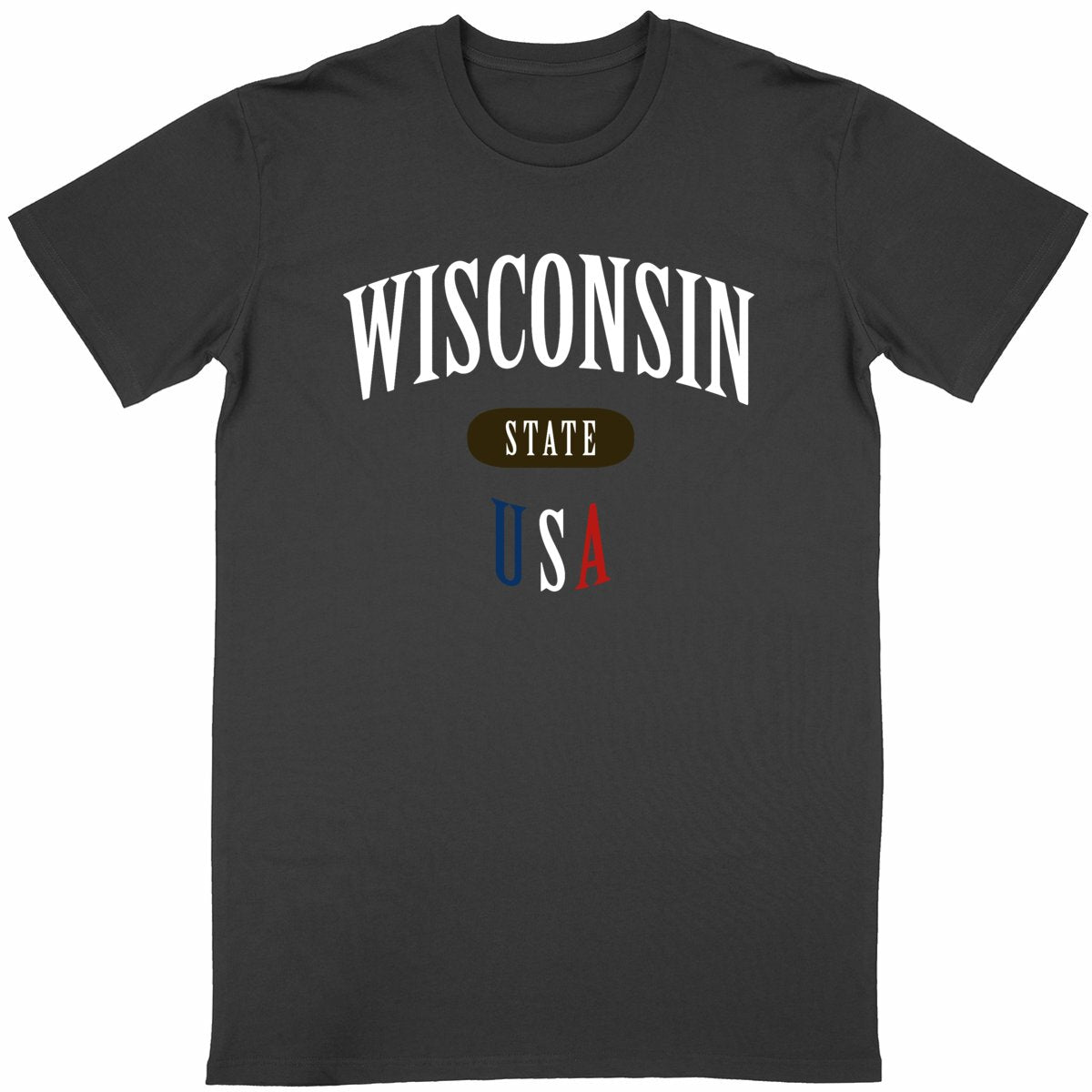 T-shirt noir unisexe manches courtes U.S. 50 States