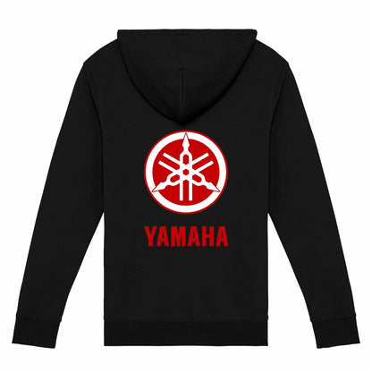 Sweat-shirt noir zippé Yamaha
