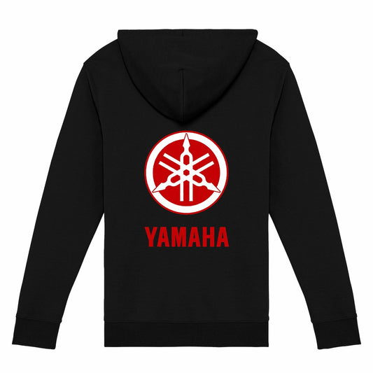 Sweat-shirt noir zippé Yamaha