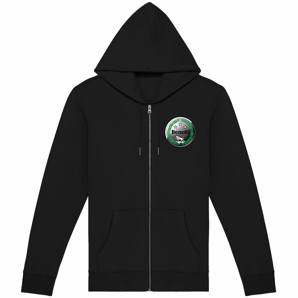 Sweat-shirt noir zippé Benelli