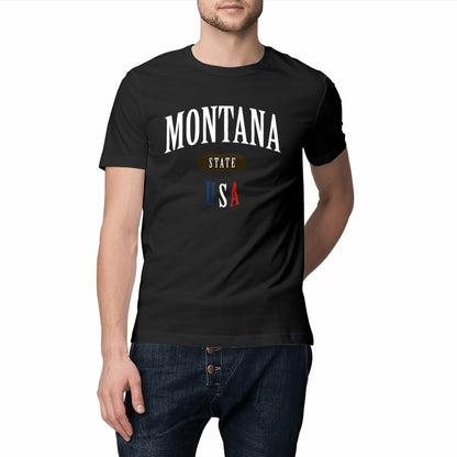 T-shirt noir unisexe manches courtes U.S. 50 States