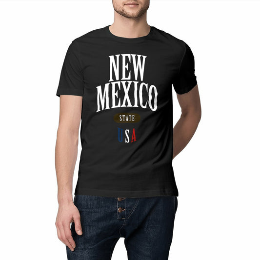 T-shirt noir unisexe manches courtes U.S. 50 States