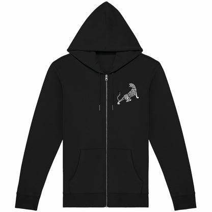 Sweat-shirt noir zippé Tiger