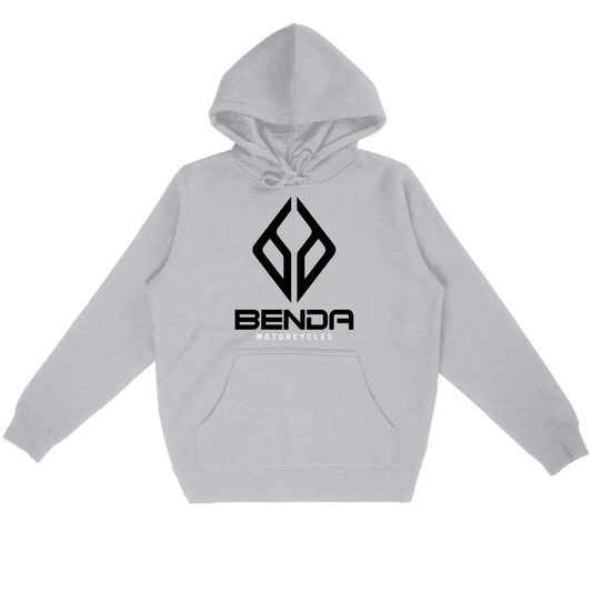 Sweat-shirt à capuche, hoodie gris Benda Motorcycles
