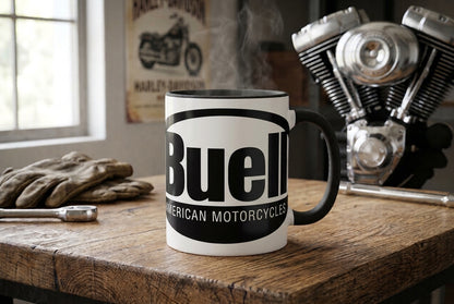 Mug blanc brillant en céramique • Buell Motorcycles