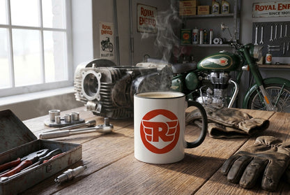 Mug blanc brillant en céramique • Royal Enfield