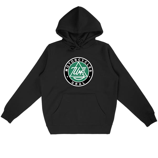 Sweat-shirt à capuche, hoodie noir Ural Motorcycles