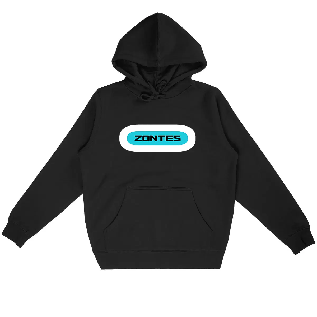 Sweat-shirt à capuche, hoodie noir Zontes