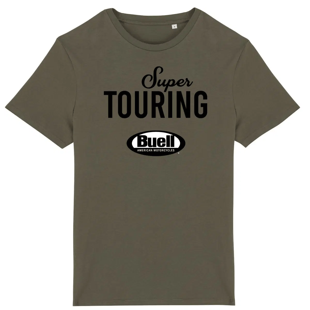 T-shirt unisexe Buell Motorcycles Super Touring face et dos • Vêtement coton bio • Culture Moto