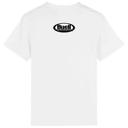 T-shirt unisexe Buell Motorcycles Super Cruiser face et dos • Vêtement coton bio • Culture Moto