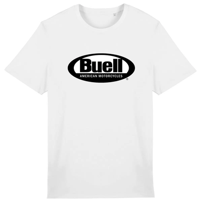 T-shirt unisexe Buell Motorcycles face et dos • Vêtement coton bio • Culture Moto