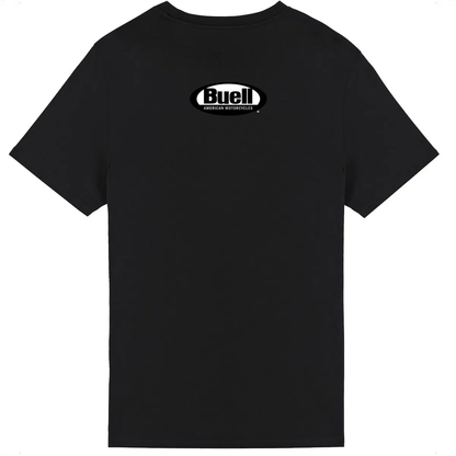 T-shirt unisexe Buell Motorcycles Super Cruiser face et dos • Vêtement coton bio • Culture Moto