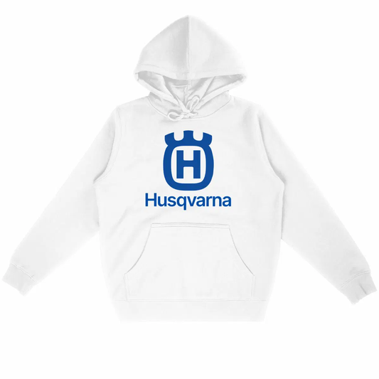 Sweat-shirt à capuche, hoodie blanc Husqvarna